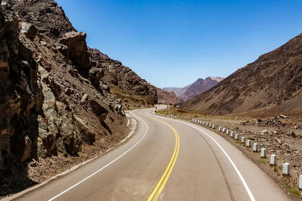 Nationale Route Ruta Nacional Hier Andes Doorkruist Argentinië Van Oost — Stockfoto