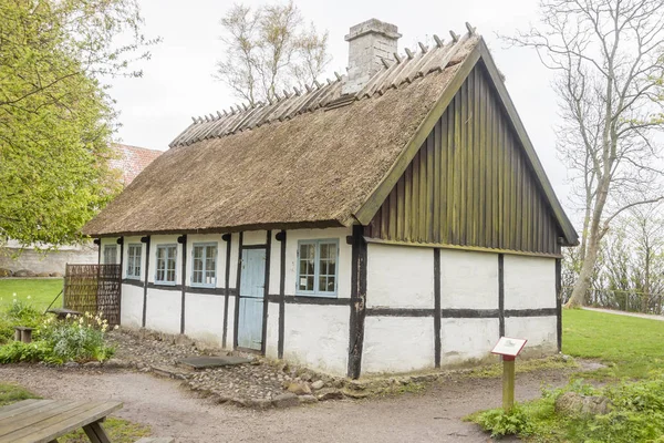 Ancienne Maison Blanche Sur Côte Stevns Klint Danemark Europe — Photo