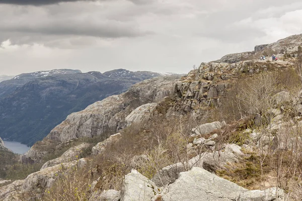 Widok Szlaku Klifu Preikestolen Norwegii — Zdjęcie stockowe