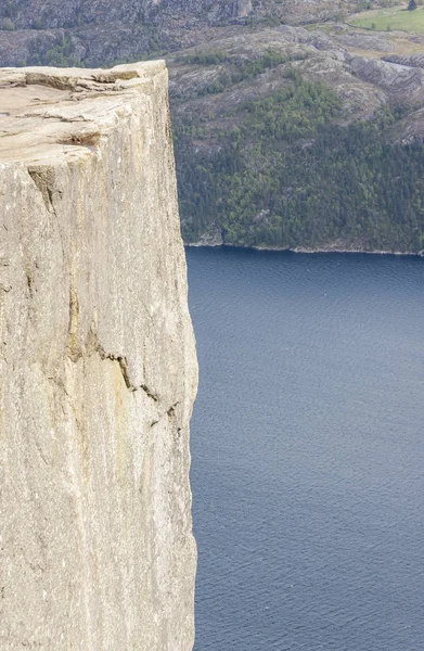 Ünlü Dönüm Noktası Preikestolen Norveç Europe — Stok fotoğraf