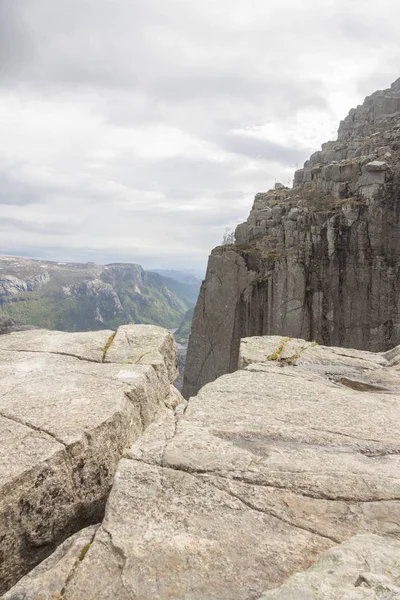 Marco Famoso Preikestolen Noruega Europa — Fotografia de Stock