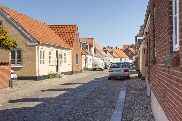Ringkobing Δανία Μαΐου 2017 Οδός Της Παλιάς Πόλης Στην Ηλιόλουστη — Φωτογραφία Αρχείου