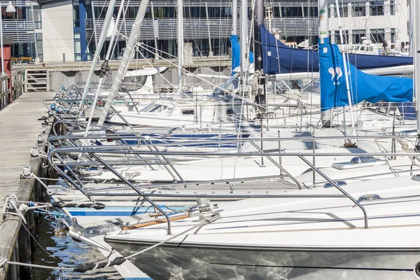 Ringkobing Dinamarca Maio 2017 Vista Sobre Marina Cidade Velha Domingo — Fotografia de Stock