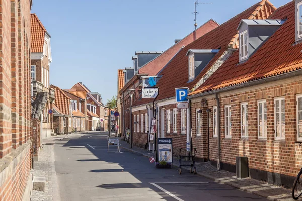Ringkobing Δανία Μαΐου 2017 Οδός Της Παλιάς Πόλης Στην Ηλιόλουστη — Φωτογραφία Αρχείου