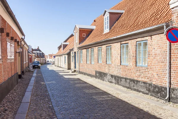 Ringkøbing Danmark Maj 2017 Gatan Gamla Stan Solig Söndag Maj — Stockfoto