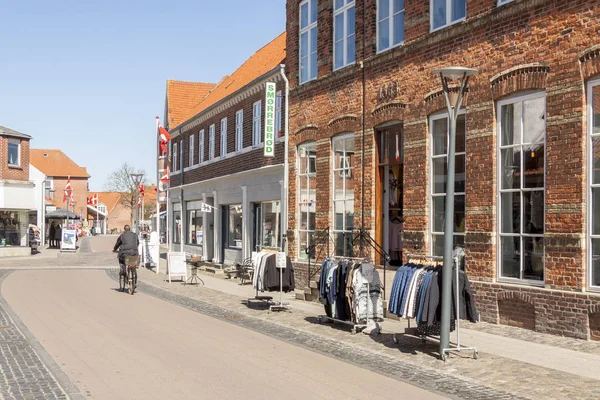 Ringkobing Dánsko Května 2017 Ulice Starého Města Slunečnou Neděli Května — Stock fotografie
