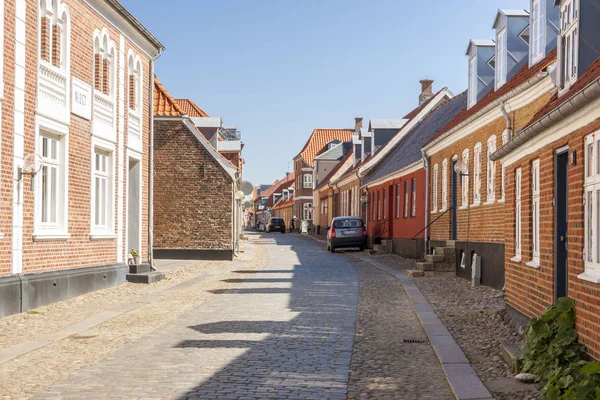 Ringkøbing Danmark Maj 2017 Gatan Gamla Stan Solig Söndag Maj — Stockfoto