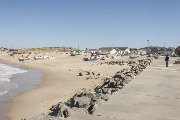 Norre Vorupor Danmark Maj 2017 Fiskerbåde Stranden Den Maj 2017 - Stock-foto