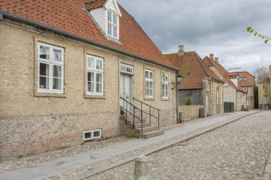 Eski kasaba Christiansfeld - UNESCO'nun, Danimarka, Avrupa.