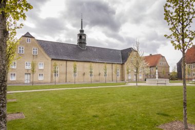 Eski kasaba Christiansfeld - UNESCO'nun, Danimarka, Avrupa.