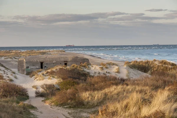 Plaża Obok Skagen Północnej Części Danii — Zdjęcie stockowe
