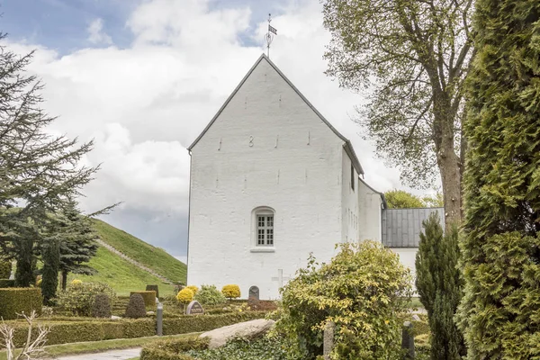 Bílý Kostel Oblasti Památka Světového Dědictví Unesco Místo Jellingu Dánsko — Stock fotografie