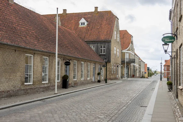 Christiansfeld デンマーク 2017 2017 Christianfeld デンマークの世界遺産ご愛顧を誇る旧市街の通り — ストック写真