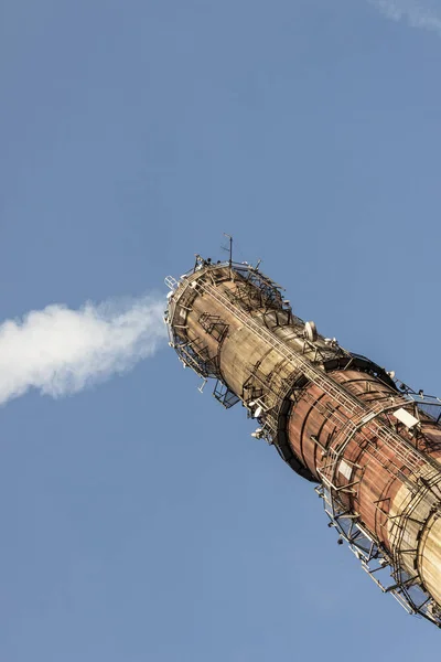 Industrial view - big chimney. — Stock Photo, Image