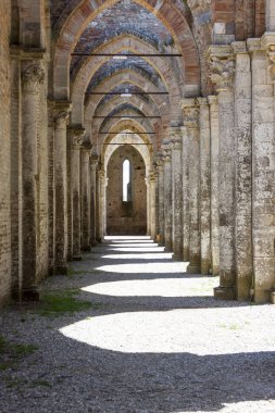 Abbey San Galgano Harabesi - Toscany, İtalya.