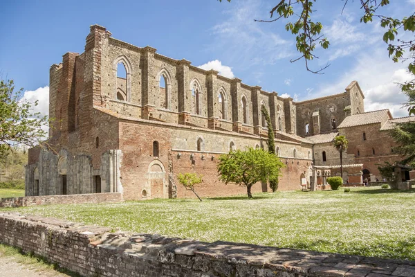 Загибель абатства Сан-Гальґано-Toscany, Італія. — стокове фото