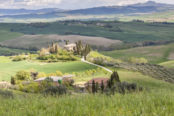 Farma v Tosclibovolném, Itálie. — Stock fotografie