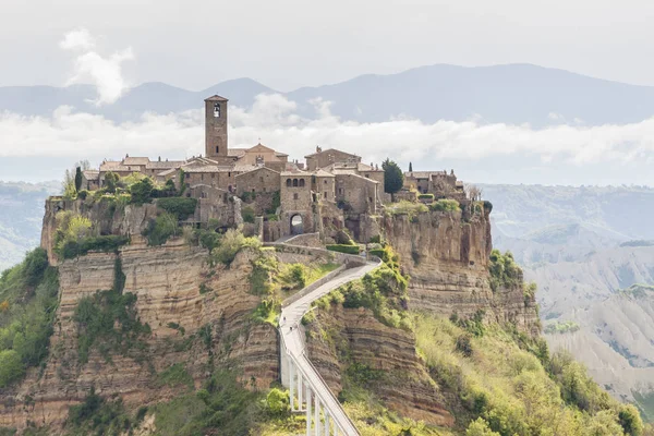 Pohled na staré město Bagnoregio - Toskánsko, Itálie — Stock fotografie