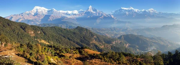 Panoramisch Uitzicht Berg Annapurna Nepal Himalaya Gebergte — Stockfoto