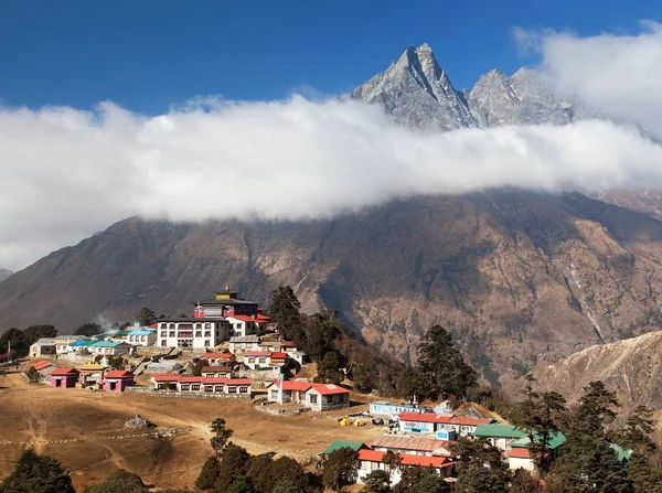 Tengboche Kolostor Legjobb Kolostor Khumbu Völgyében Kirándulás Everest Bázis Tábor — Stock Fotó