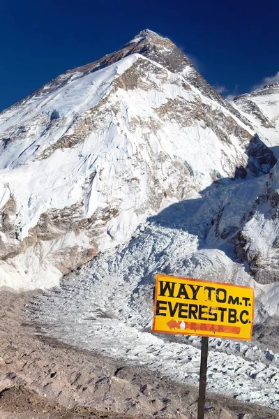 Vacker Utsikt Över Mount Everest Från Pumo Basläger Väg Till — Stockfoto