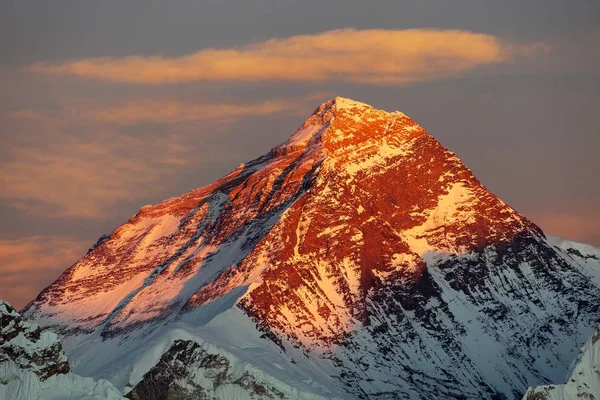 Abend Farbige Ansicht Des Mount Everest Vom Gokyo Khumbu Tal — Stockfoto