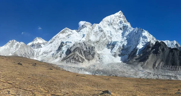 Vista Panorámica Las Montañas Del Himalaya Monte Everest Glaciar Khumbu — Foto de Stock