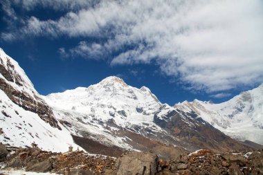 Annapurna devre trekking iz, Nepal Himalayalar dağlar yuvarlak Annapurna dağına Güney