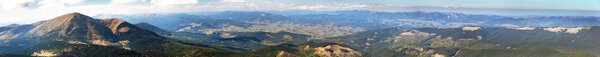 Panoramic view of Mount Hoverla or Goverla, Ukraine Carpathian mountains