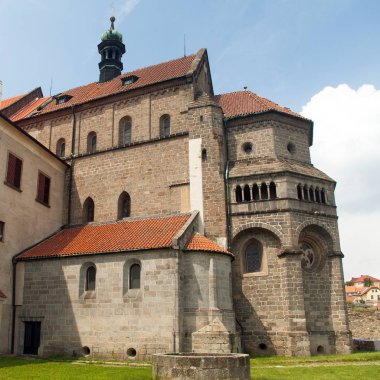 Gotik ve Rönesans Basilica Saint Procopius Trebic manastırda, UNESCO tarafından Çek Cumhuriyeti, Moravya