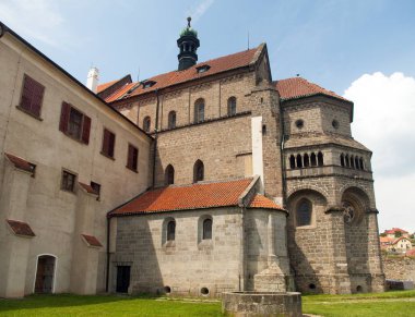 Gotik ve Rönesans Basilica Saint Procopius Trebic manastırda, UNESCO tarafından Çek Cumhuriyeti, Moravya