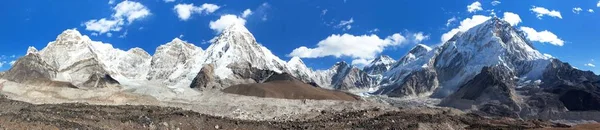 Panoramisch Uitzicht Van Nuptse Everest Pumori Kala Patthar Met Prachtige — Stockfoto