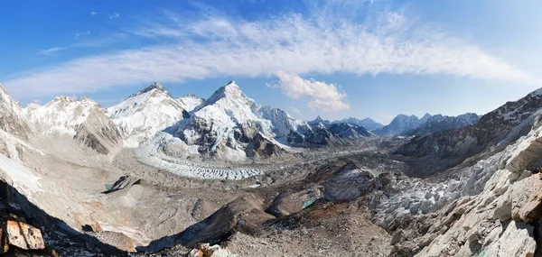 Vacker Utsikt Över Mount Everest Lhotse Och Nuptse Från Pumo — Stockfoto