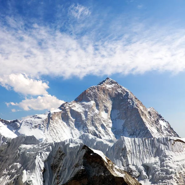 Vista Del Monte Makalu 8463 Desde Paso Kongma Camino Campamento — Foto de Stock