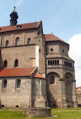 Gotik ve Rönesans Basilica Saint Procopius Trebic manastırda, UNESCO tarafından Çek Cumhuriyeti, Moravya
