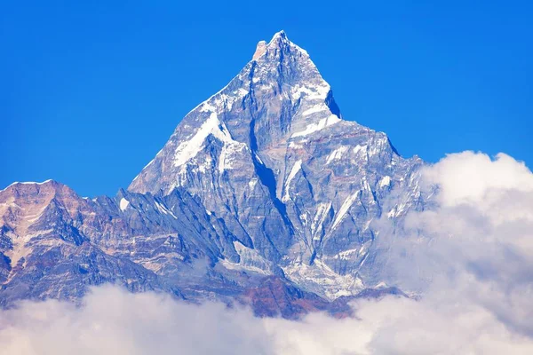 Pohled Horu Machhapuchhre Oblast Everestu Pohoří Himaláje Nepál — Stock fotografie