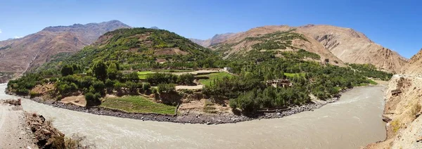 Río Panj Montañas Pamir Panj Parte Superior Del Río Amu — Foto de Stock