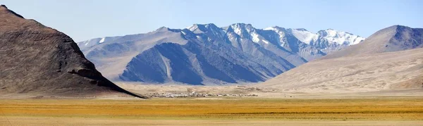 Красивая Пейзажная Панорама Памирской Области Таджикистана Речная Долина Памирское Шоссе — стоковое фото
