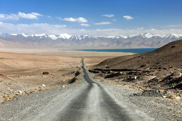 Estrada Pamir Pamirskij Trakt Lago Karakul Tajiquistão Paisagem Torno Rodovia — Fotografia de Stock