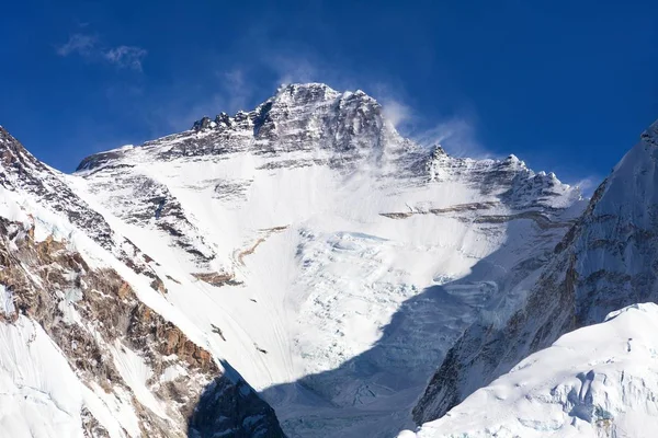 Vista Del Monte Lhotse Desde Campamento Base Pumori Parque Nacional —  Fotos de Stock