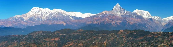 Φάσμα Mount Annapurna Νεπάλ Ιμαλάια Όρη Πανοραμική Θέα — Φωτογραφία Αρχείου