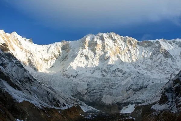 Vista Panorámica Mañana Del Monte Annapurna Desde Campamento Base Sur —  Fotos de Stock