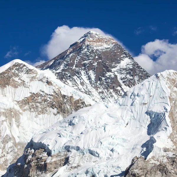 Panoramatický Výhled Mount Everestu Údolí Khumbu Ledovec Národní Park Sagarmatha — Stock fotografie