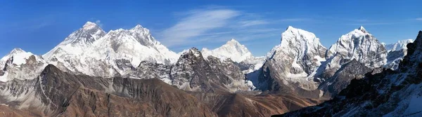 Everest, Lhotse a Makalu, nepálské pohoří — Stock fotografie