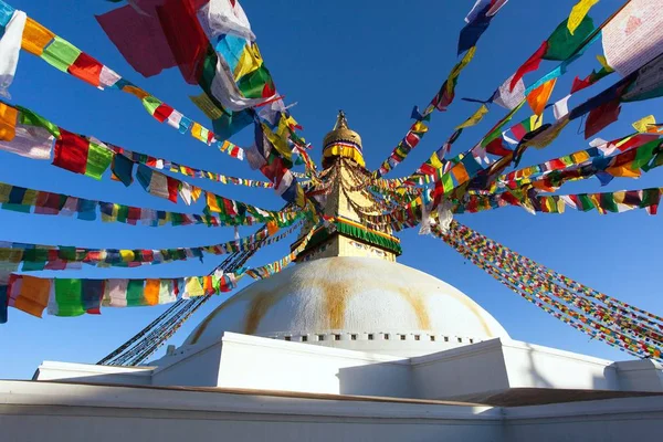 Boudhanath stupa, città di Kathmandu, buddismo in Nepal — Foto Stock