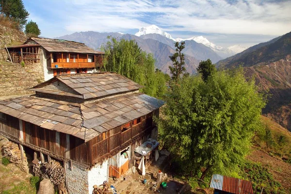 Dhaulagiri, Gorepani village, Nepal Himalayas mountains — Stock Photo, Image