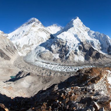 Everest Lhotse Nuptse Nepal Himalaya dağları