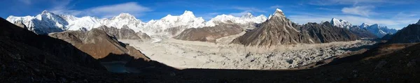 Mount Evererest a Lhotse, nepálské pohoří — Stock fotografie