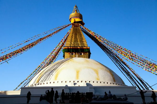 Boudhanath stupa, Kathmandu, buddhismus v Nepálu — Stock fotografie