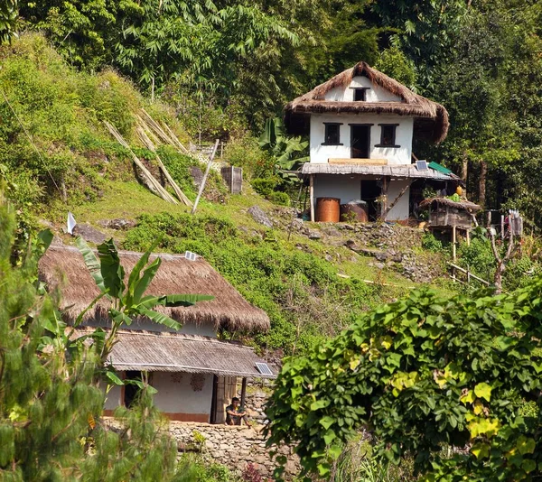 Beautiful house home building in Nepal, Khumbu valley — Stock Photo, Image